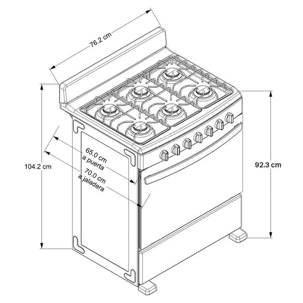 Estufa Acros AFR2000G 30