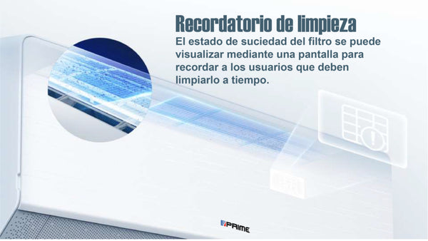 MINISPLIT PRIME 1 TONELADA INVERTER SEER 22 WIFI 220V MOD. CMPRN/EMPRN122-U3