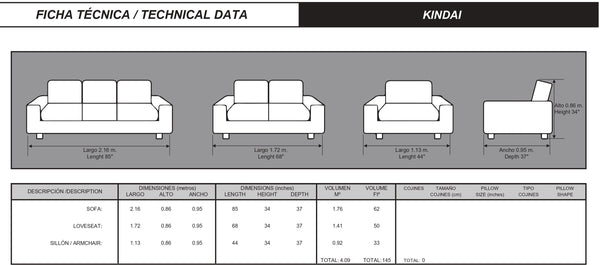 SALA BOAL MOD. KINDAI KARIM CHOCOLATE 3-2