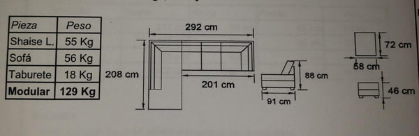 SALA LOMA ALTA MOD. MODULAR QUEBEC FRANKFURT MARMOL