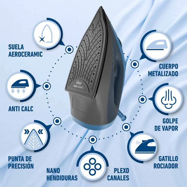 Plancha de vapor Oster GCSTBS6052-013 Azul