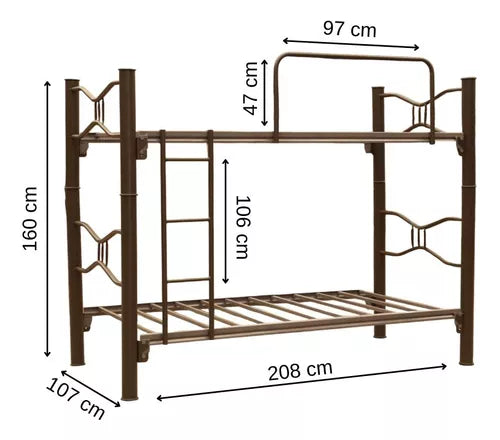 Litera Individual Torreon de Metal Chocolate | Jaco