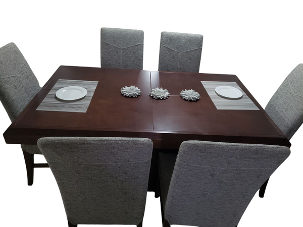 ANTECOMEDOR MUEB. GUADIANA MOD. ROMA 6/SILLAS FERRARA TABACO T/BEIGE
