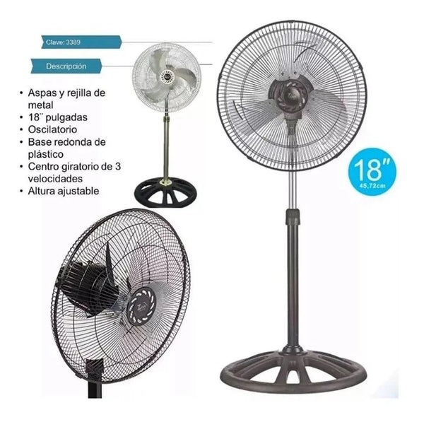 VENTILADOR STAND FAN MOD.3389 18