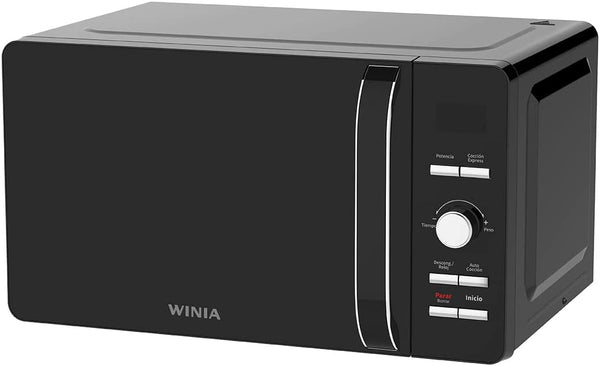 Winia KOS-61HB Horno de Microondas 0.7 pies puerta de cristal Negro Cromado