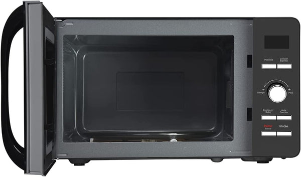 Winia KOS-61HB Horno de Microondas 0.7 pies puerta de cristal Negro Cromado