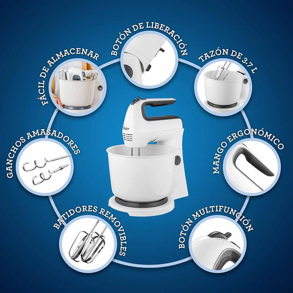 Batidora de mano y pedestal acción giratoria única  FPSTHS3610-013