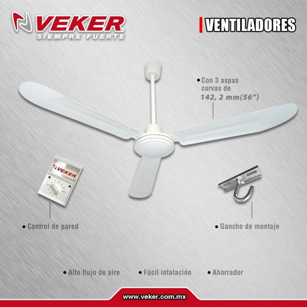 Ventilador 7755 de Techo Tipo Industrial 56