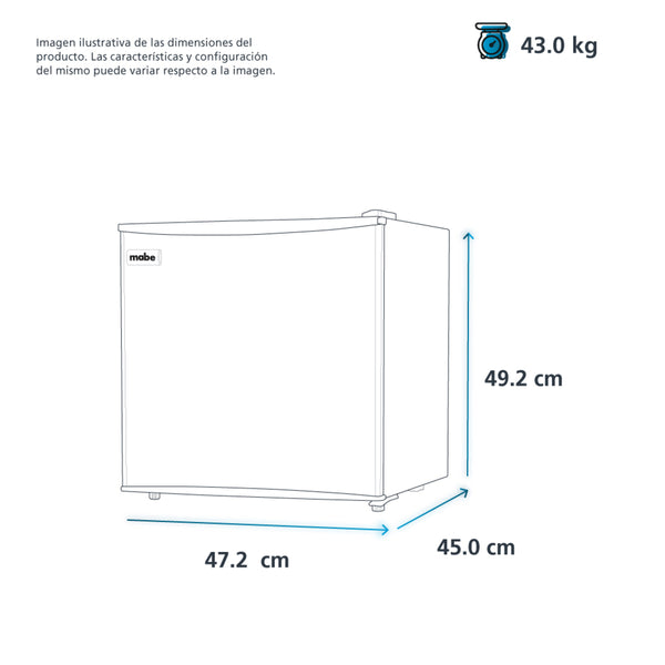 Refrigerador Mabe RMF0260XMXX inox 2 pies