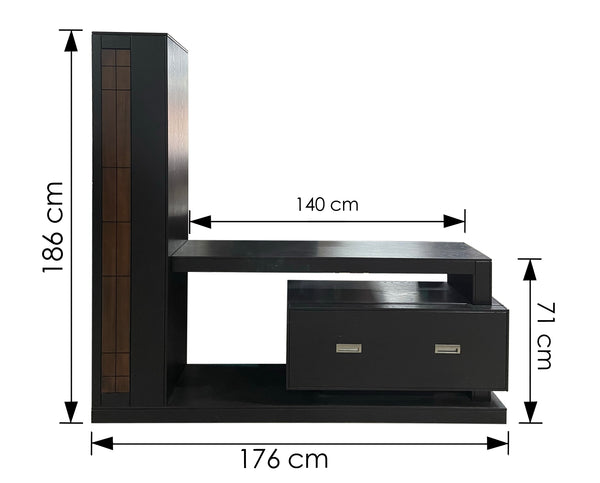Centro de entretenimiento confort mediano chocolate