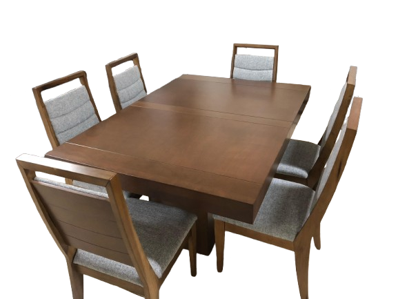 Antecomedor Edo 6 Sillas - Tabaco Eclipse Steel