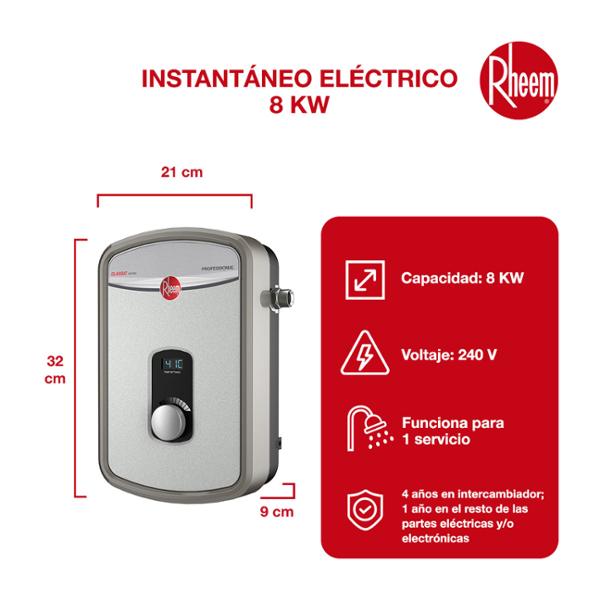 CALENTADOR DE PASO MOD. RTX3-08 ELECTRICO 220V