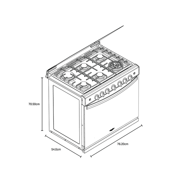 HORNO PARRILLA  MOD. WER5100S  INOX 30