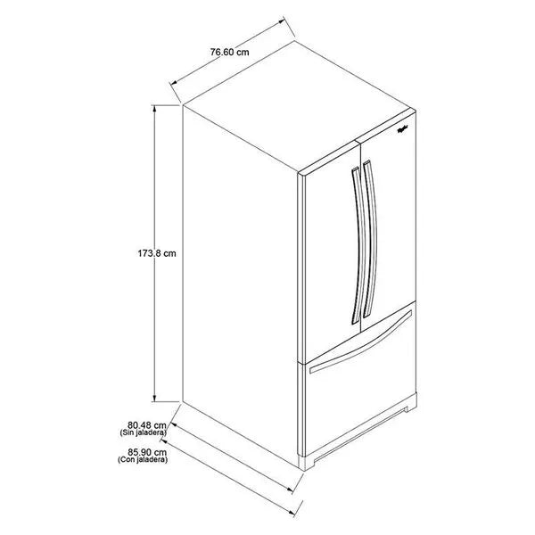 REFRIGERADOR MOD.MWRF140SWHM00 20 PIES CUBICOS