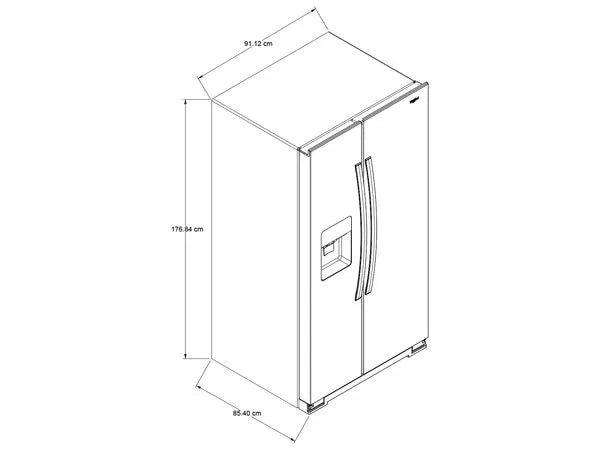 REFRIGERADOR WHIRPOOL MOD. WD5620S 25 PIES