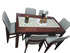 ANTECOMEDOR MUEB. GUADIANA MOD. DANES/6 SILLAS MURANO TABACO TAPIZ GRAFITO